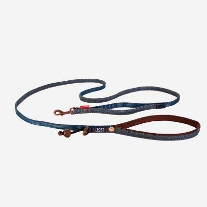 EZYDOG vodítko SOFT TRAINER LITE TRAFFIC CONTROL - 180 cm denim